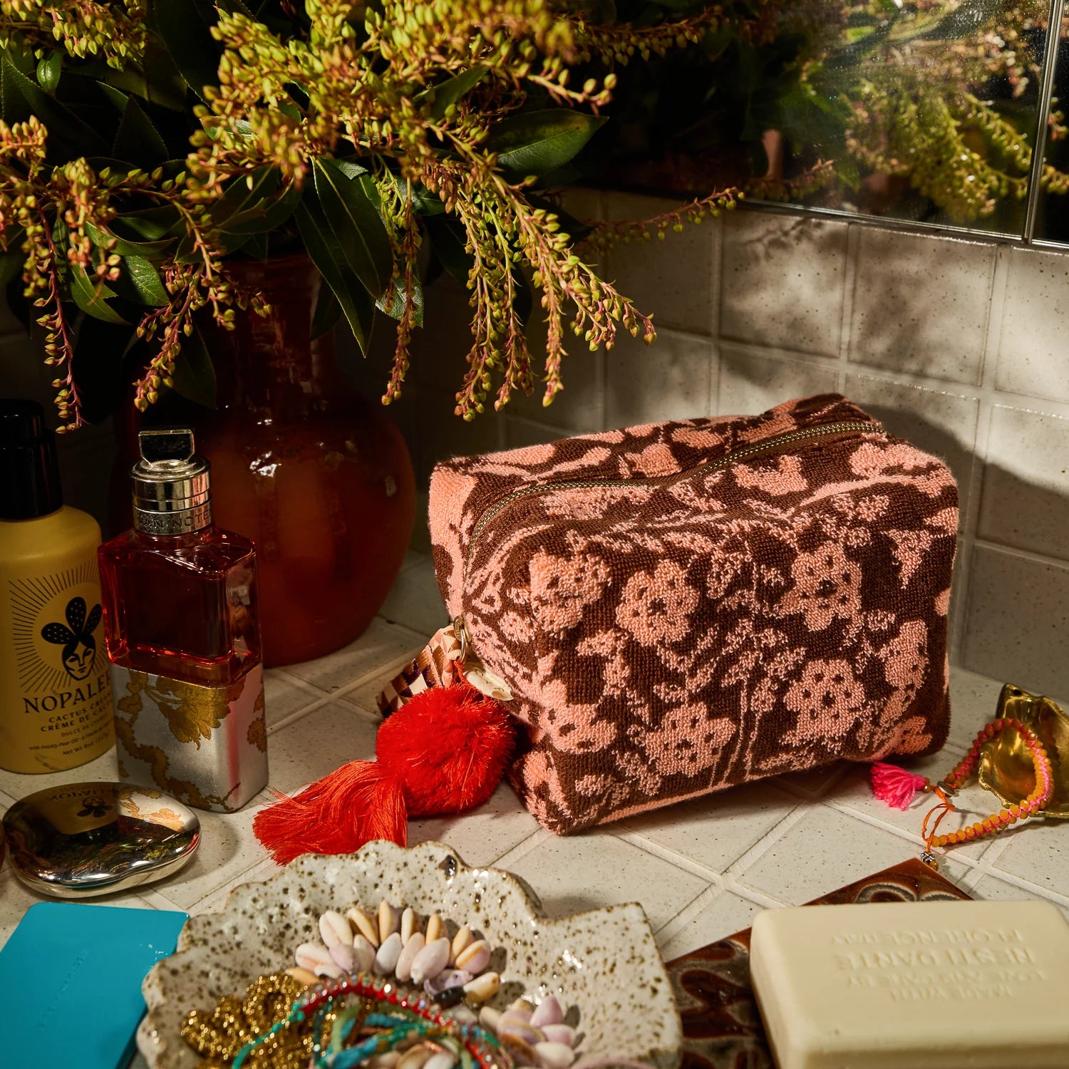 Indiana Terry Pouch - Carnelian by Sage & Clare