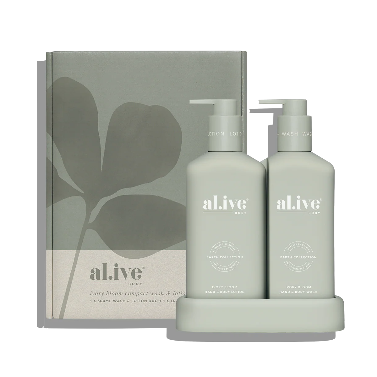 Alive Body - Limited Edition Wash & Lotion Duo & Tray (Compact) - Ivory Bloom