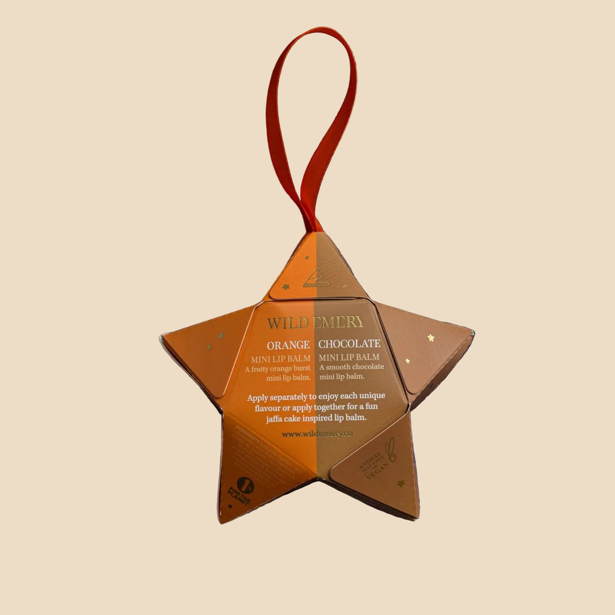 Jaffa Cake Mini Lip Balm Duo Star by Wild Emery