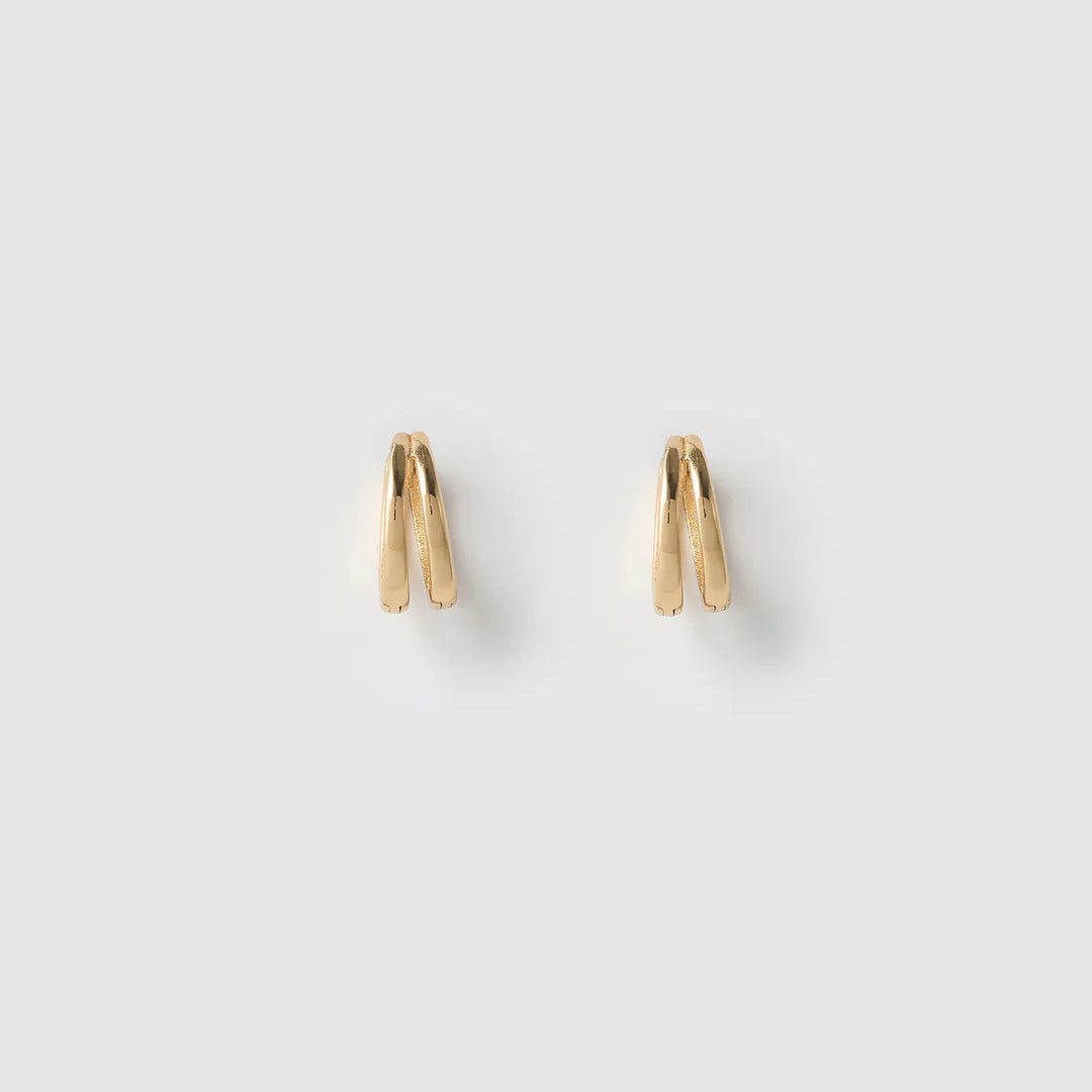 Jean Gold Huggie Earrings by Arms of Eve