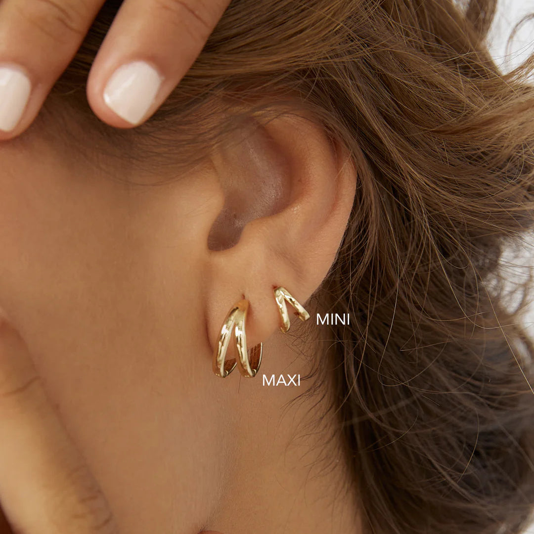 Jean Gold Huggie Earrings by Arms of Eve