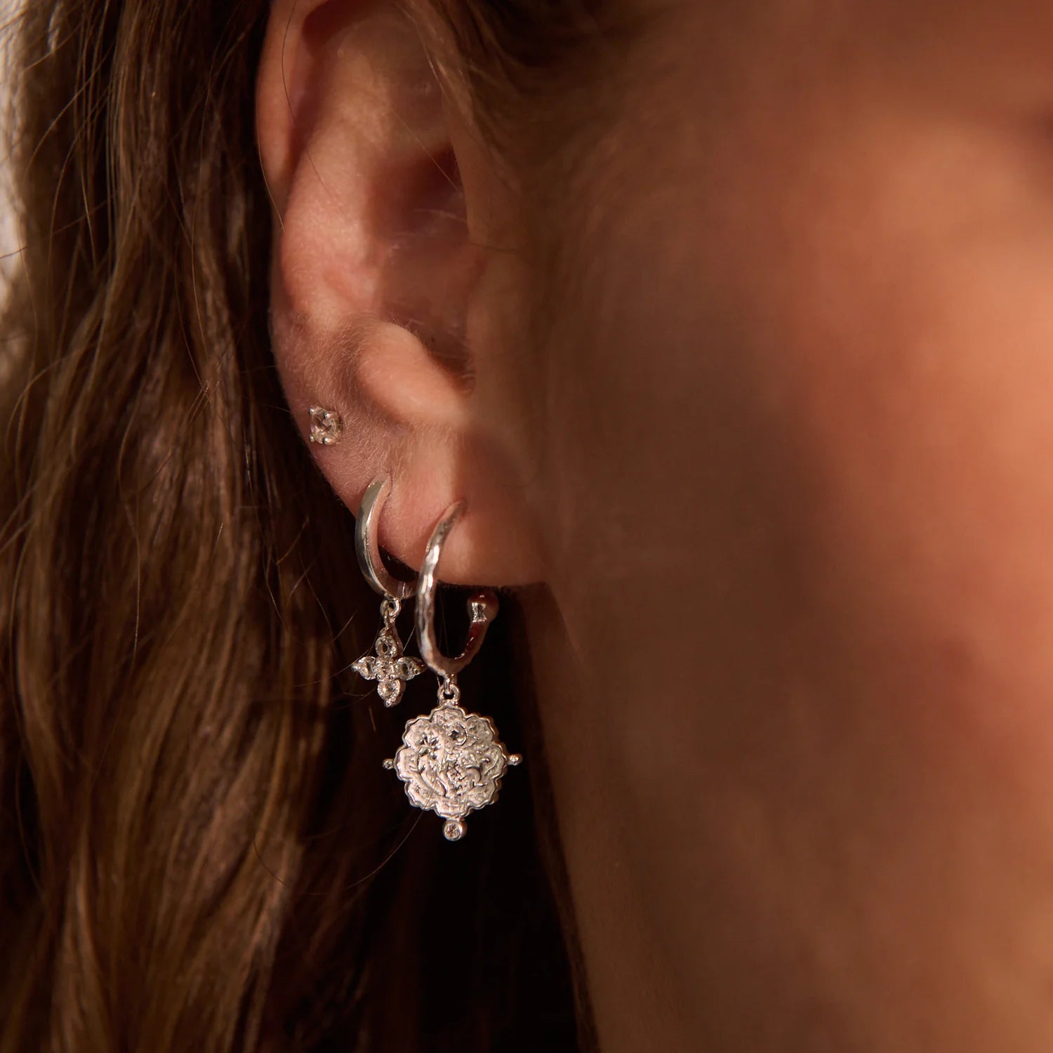 Loved Always Hoop Earring (Gold or Silver) by Murkani