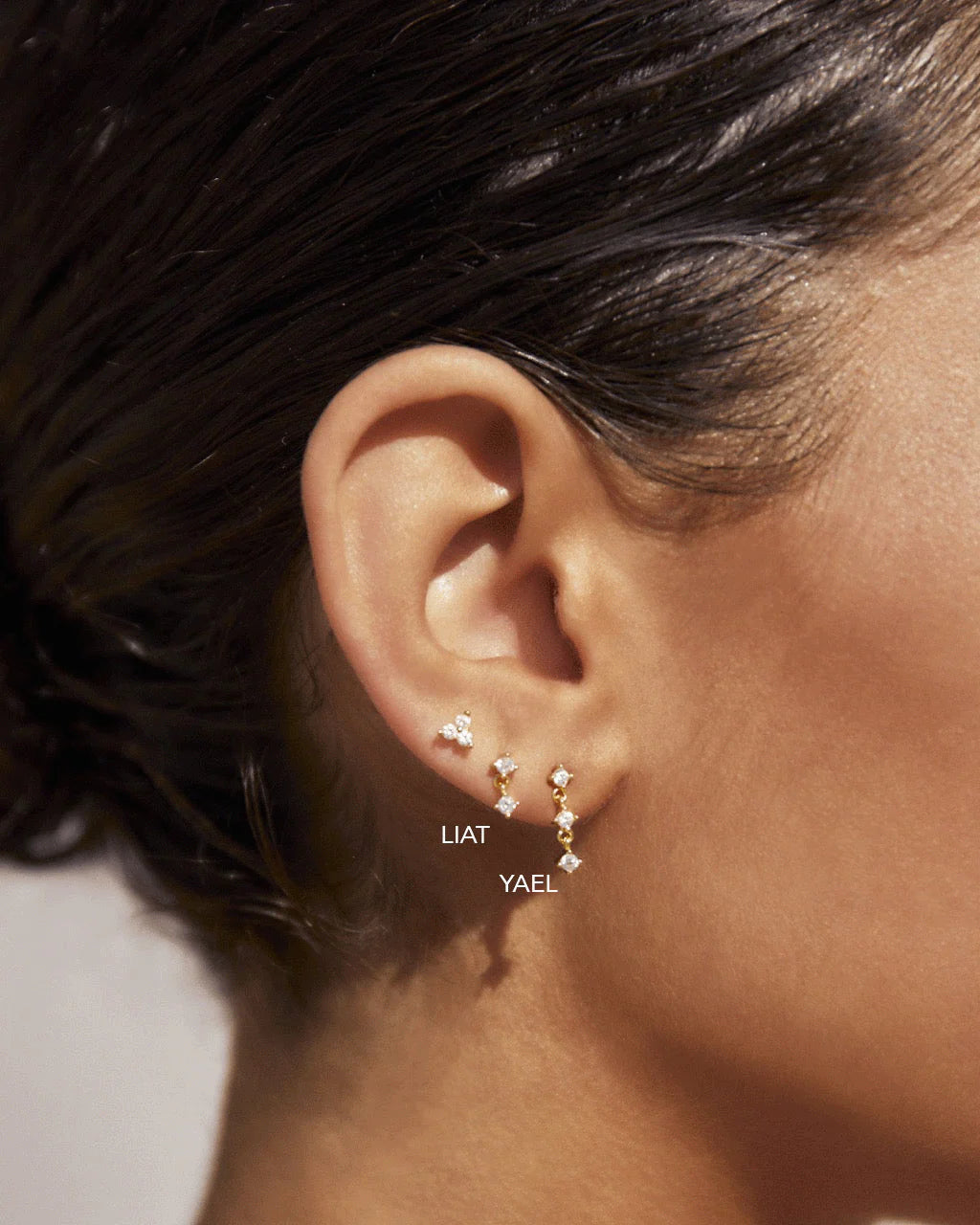 Liat Gold Stud Earrings  by Arms of Eve