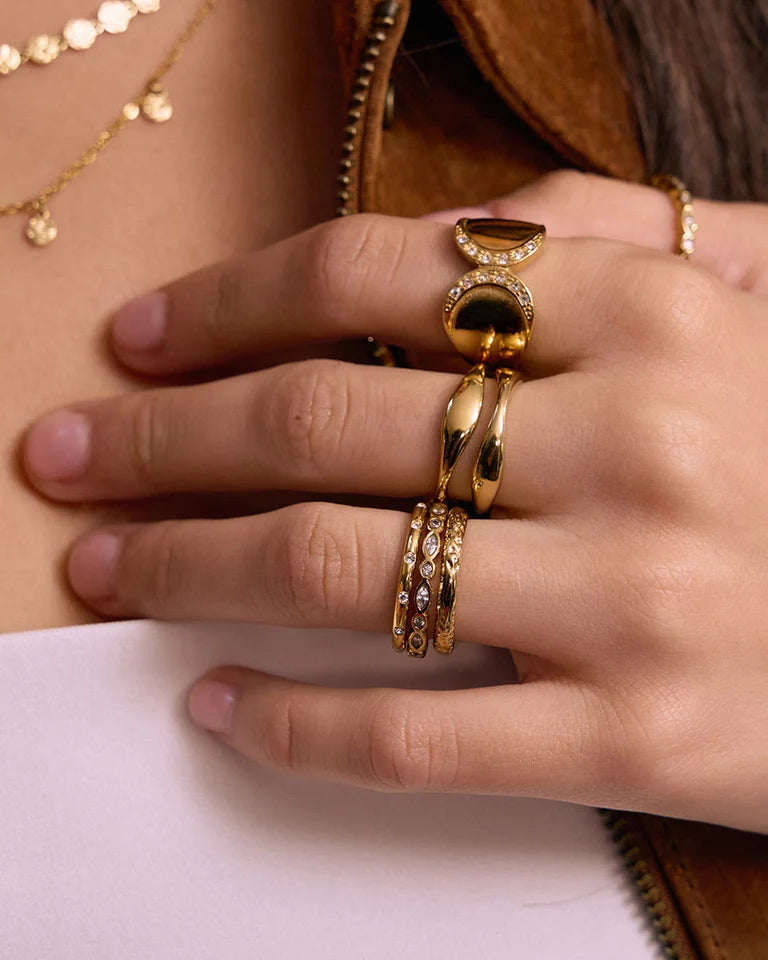 Lorenzo Gold Stacking Ring by Arms of Eve