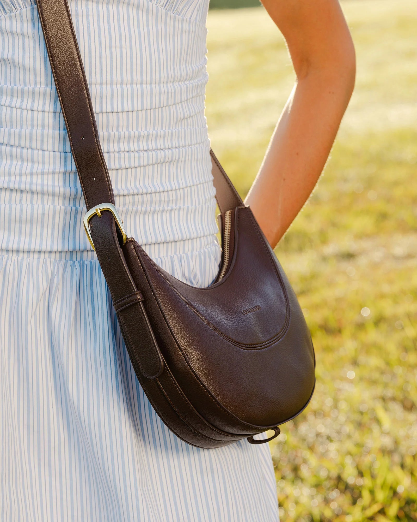Lane Crossbody Bag (Chocolate) by Louenhide