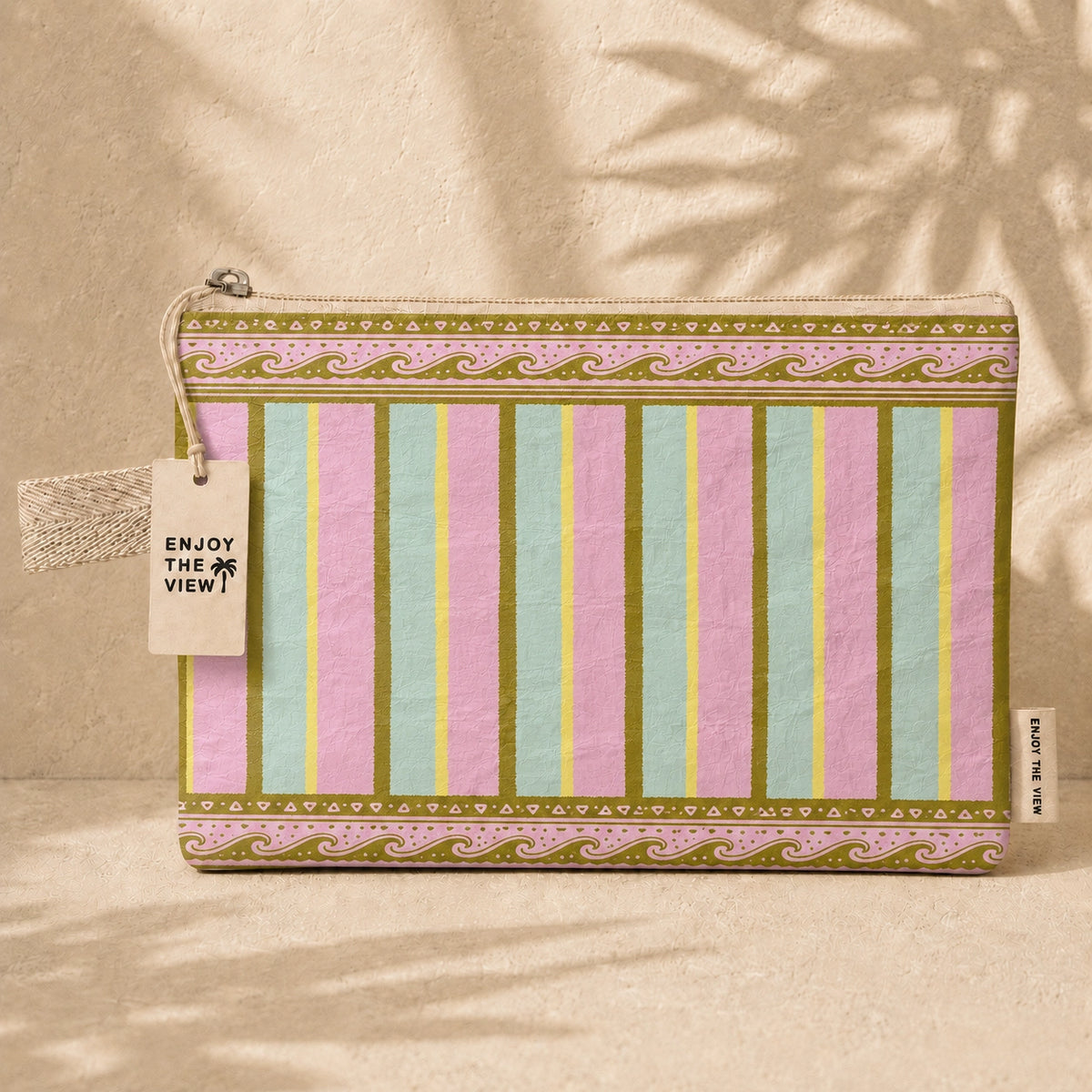 Surf Stripe Lightweight Travel Pouch by Enjoy the View.