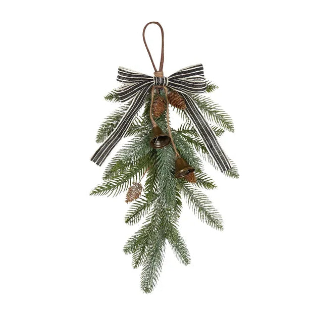Evergreen & Bells Christmas Door Hanger