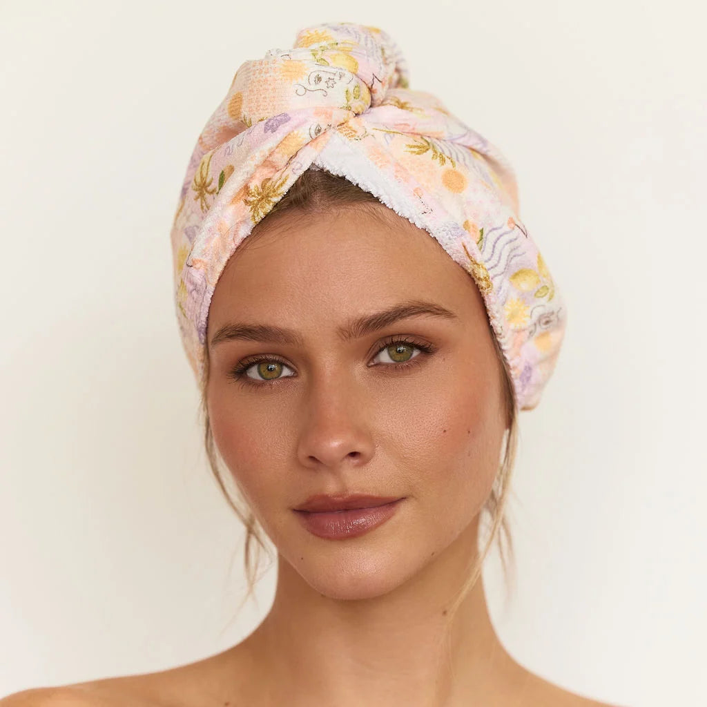 Lemon Lover Riva Hair Towel Wrap by Louvelle