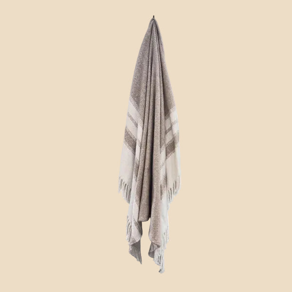 Marai Brushed Woven Throw – Oatmeal