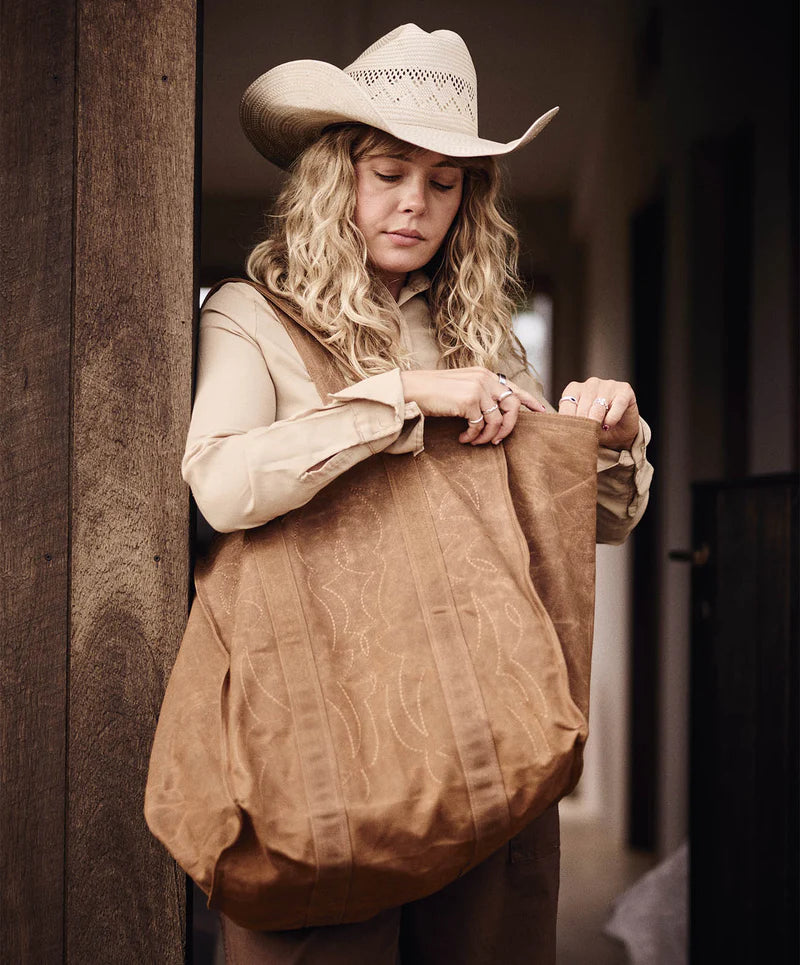 Market Canvas Tote Bag | Spicy Cowboy - Pony Rider