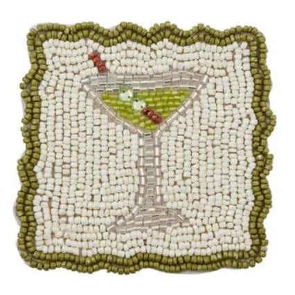 Martini Beaded Coaster
