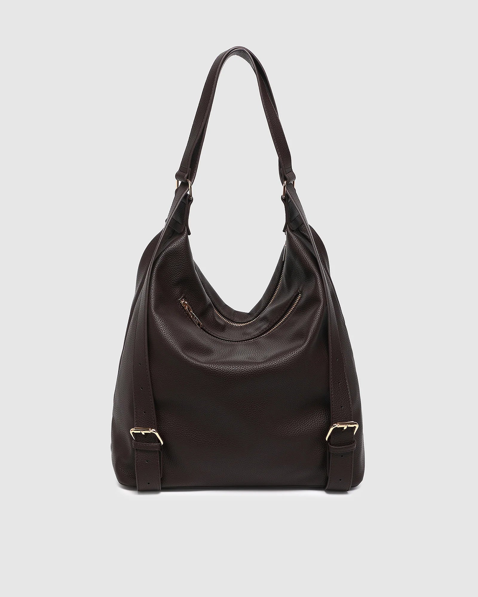 Miley Convertible Backpack (Chocolate) by Louenhide