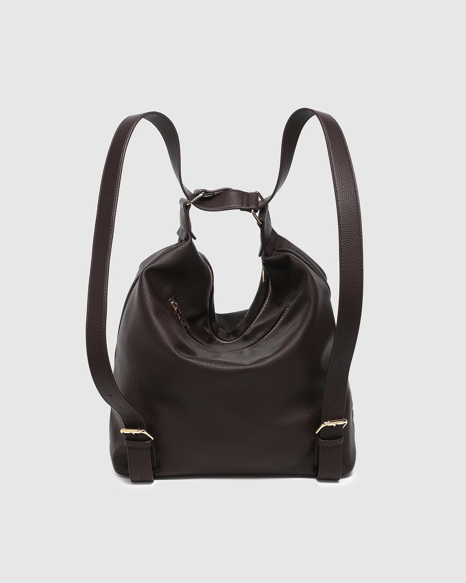 Miley Convertible Backpack (Chocolate) by Louenhide