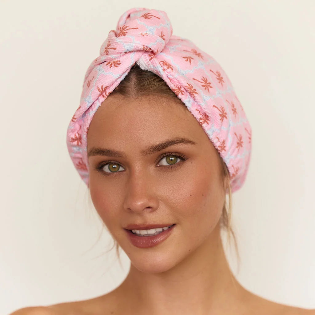 Morrocan Palm Riva Hair Towel Wrap by Louvelle