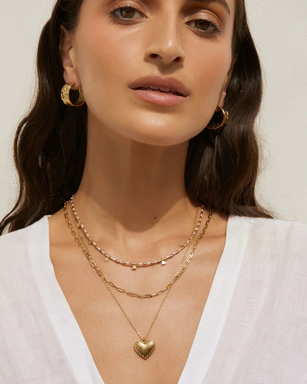 Natalia Gold Necklace (Peony) by Arms of Eve