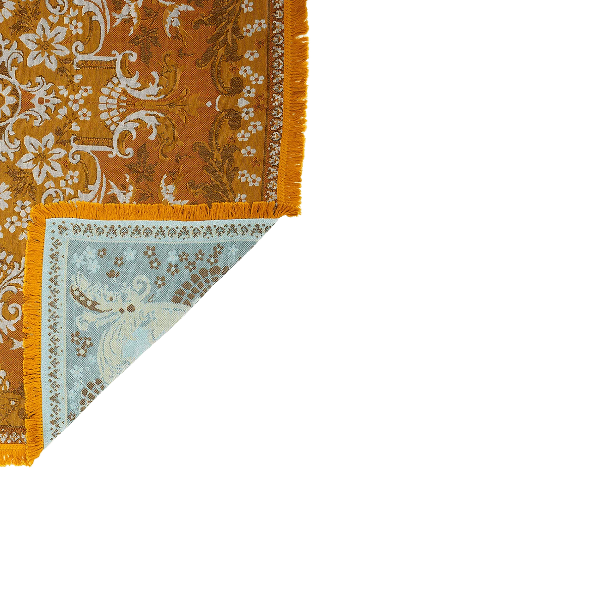 Ornate Floral Throw (Ginger) by Wandering Folk