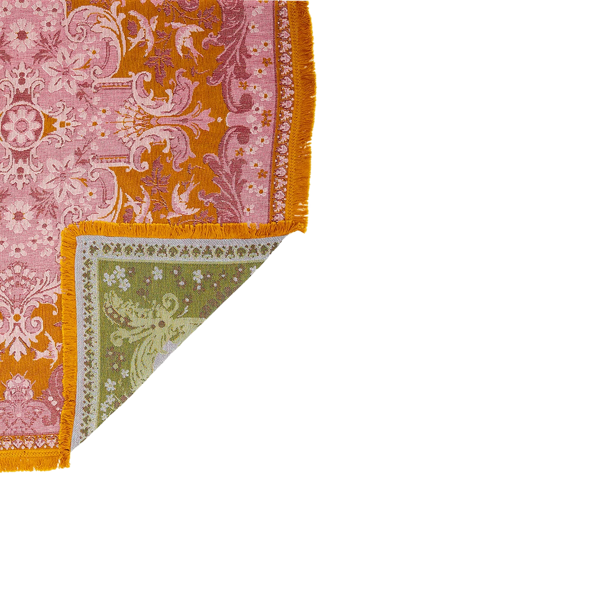 Ornate Floral Throw (Rose) by Wandering Folk