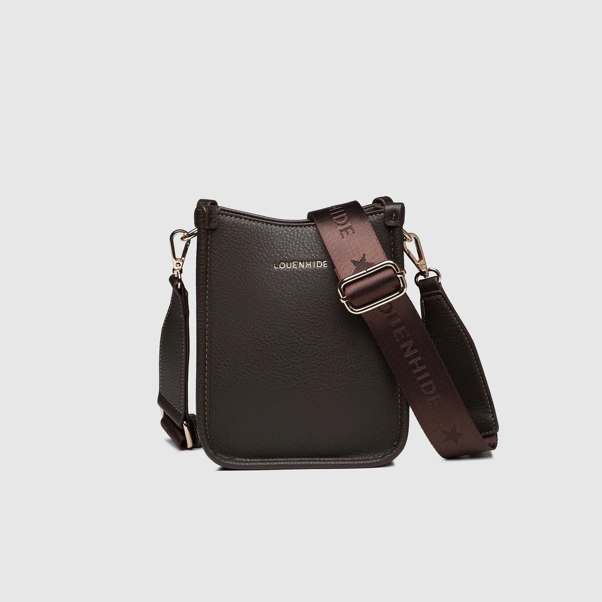 Parker Phone Crossbody Bag (Chocolate) by Louenhide