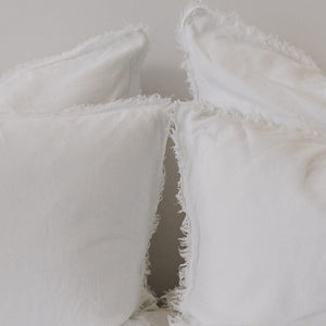 'Whistler' Frayed Pillowcases - Sol Linen