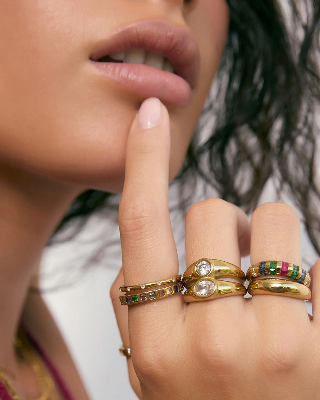 Quinn Gold Ring (Multi) by Arms of Eve