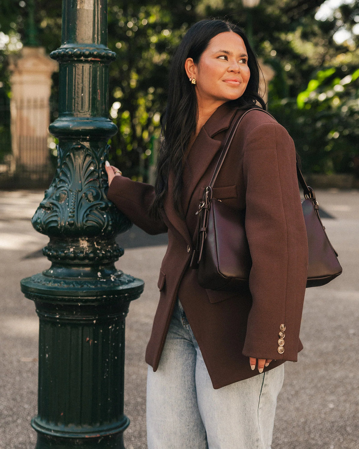 Roxanne Shoulder Bag (Chocolate) by Louenhide