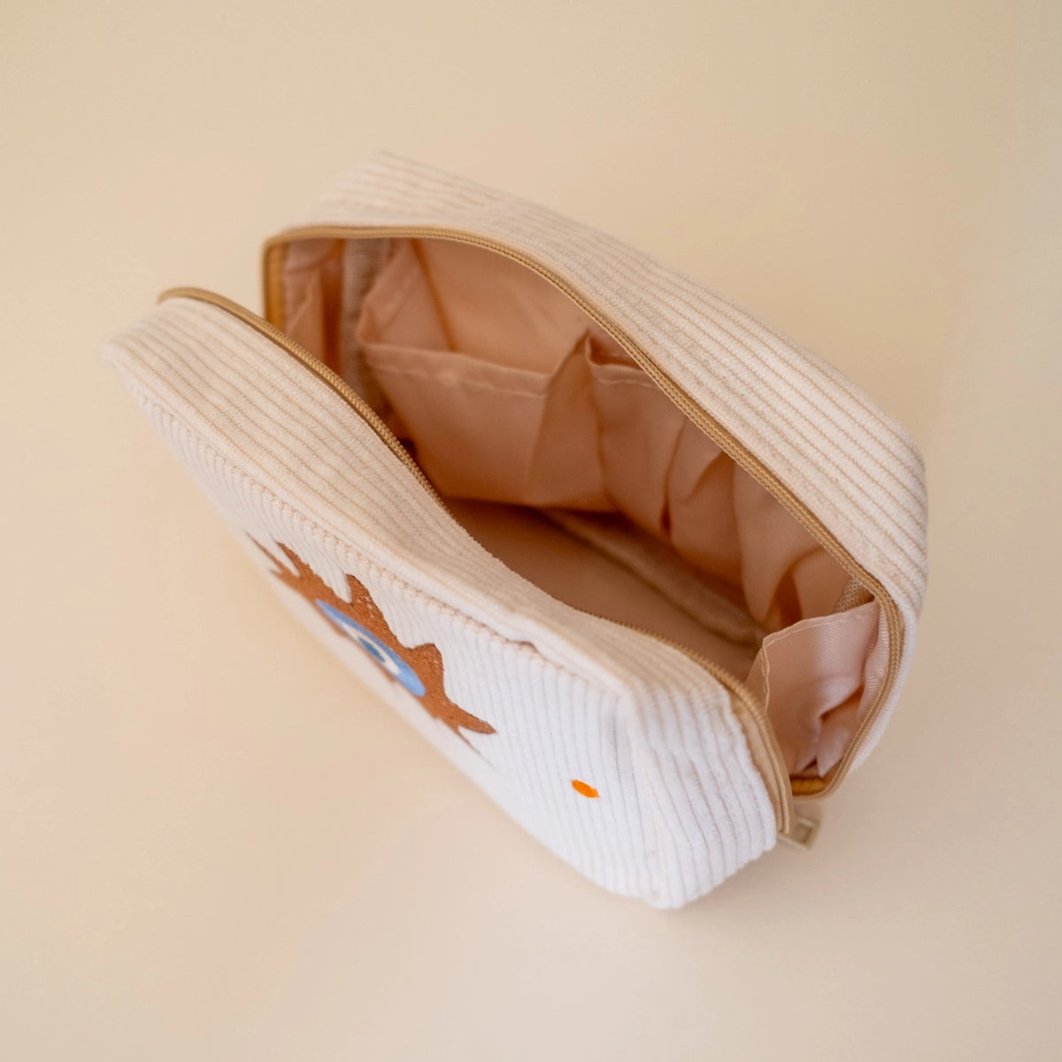 Corduroy Makeup Bag (Seashell) by Cai & Jo