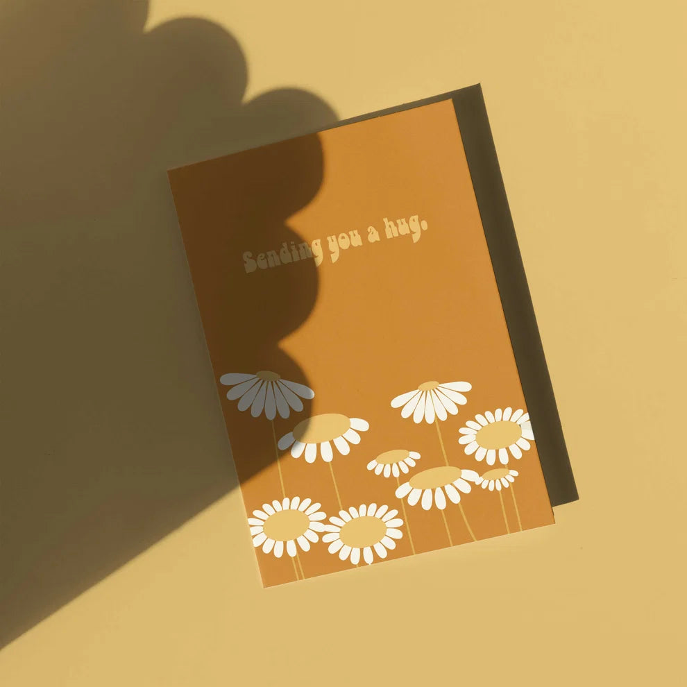 Sending You A Hug - Vintage Retro Style Greeting Card