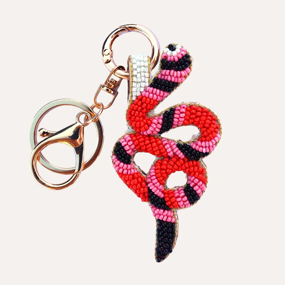 Serpent Beaded Key Chain - by Loco Living