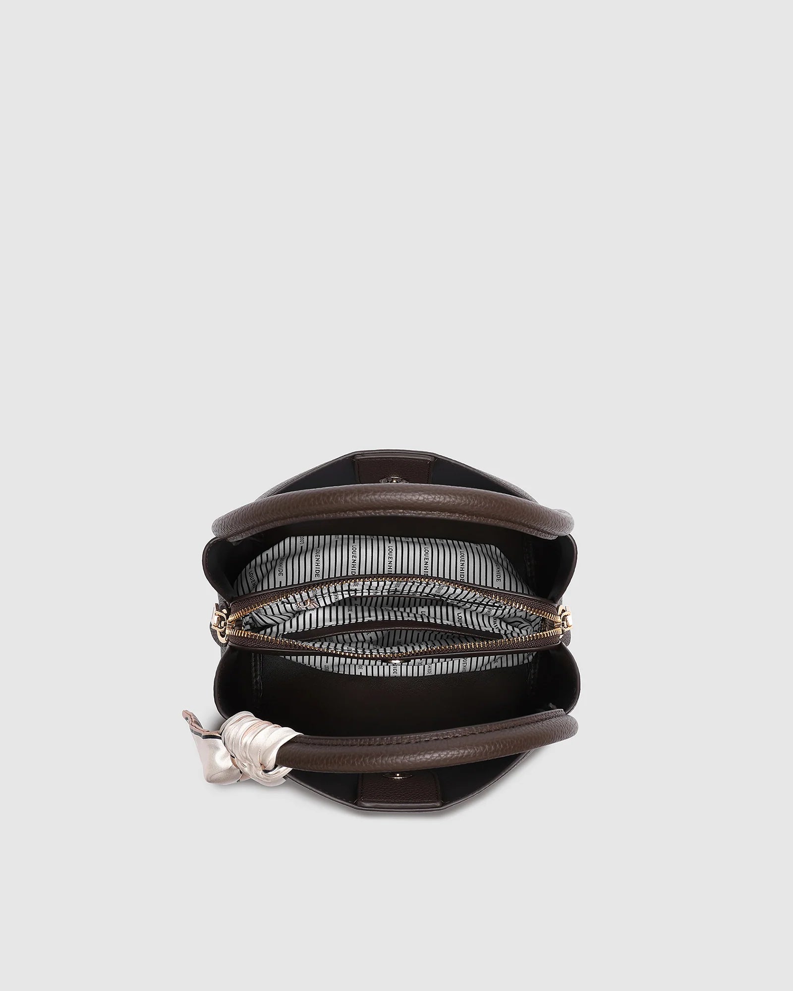 Steffie Mini Tote (Chocolate) by Louenhide