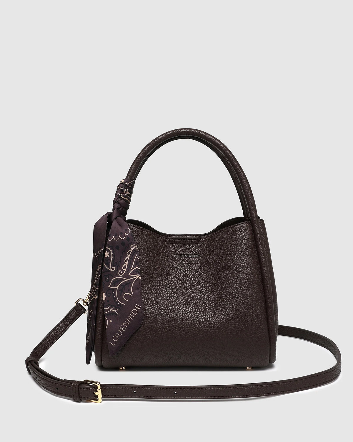 Steffie Mini Tote (Chocolate) by Louenhide