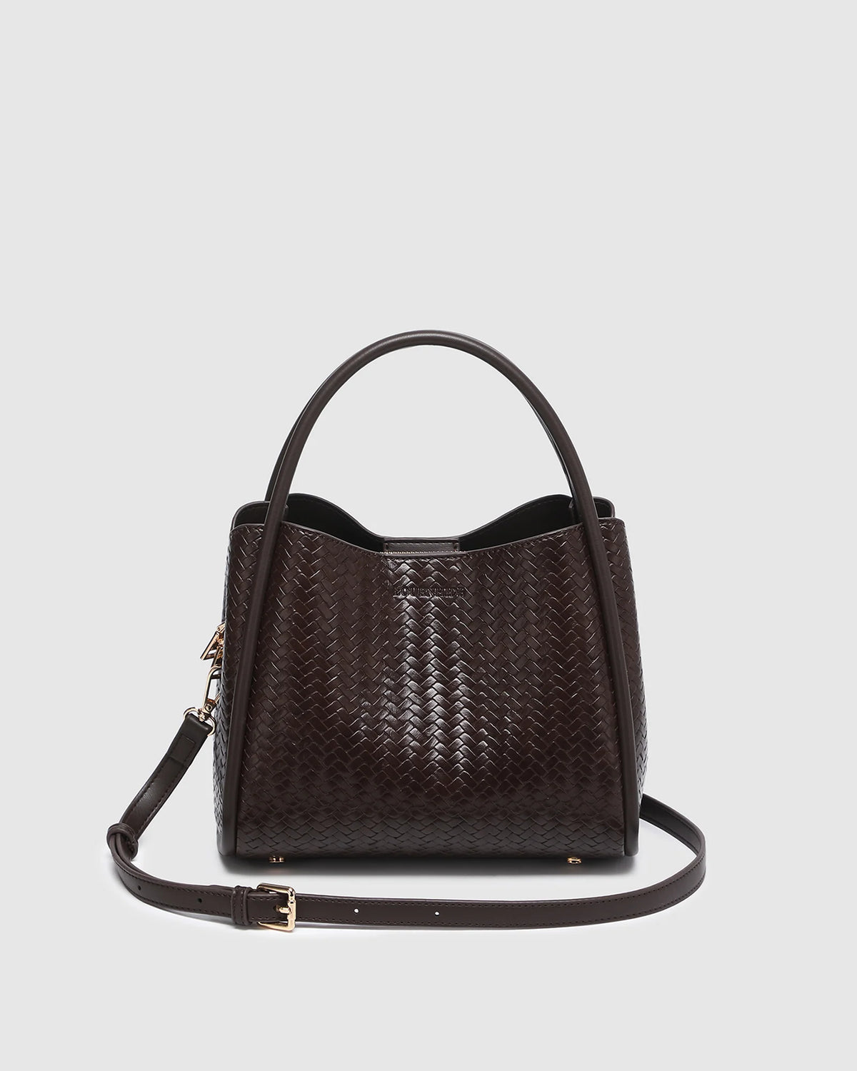 Steffie Mini Tote (Woven Chocolate) by Louenhide