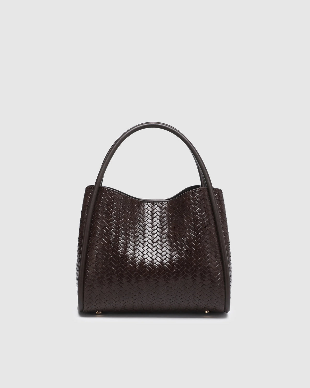 Steffie Mini Tote (Woven Chocolate) by Louenhide