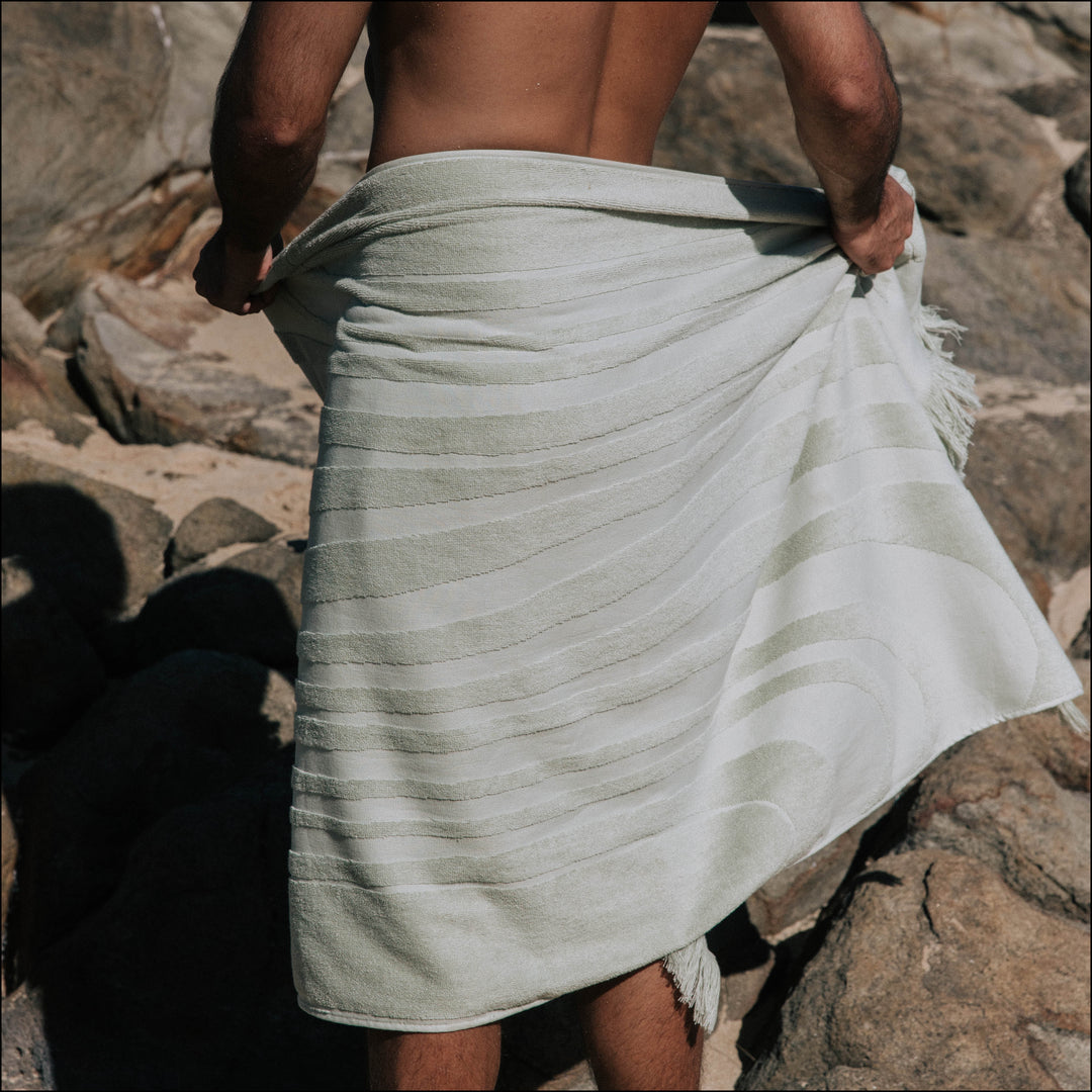Tide Sky French Terry Towel by Layday
