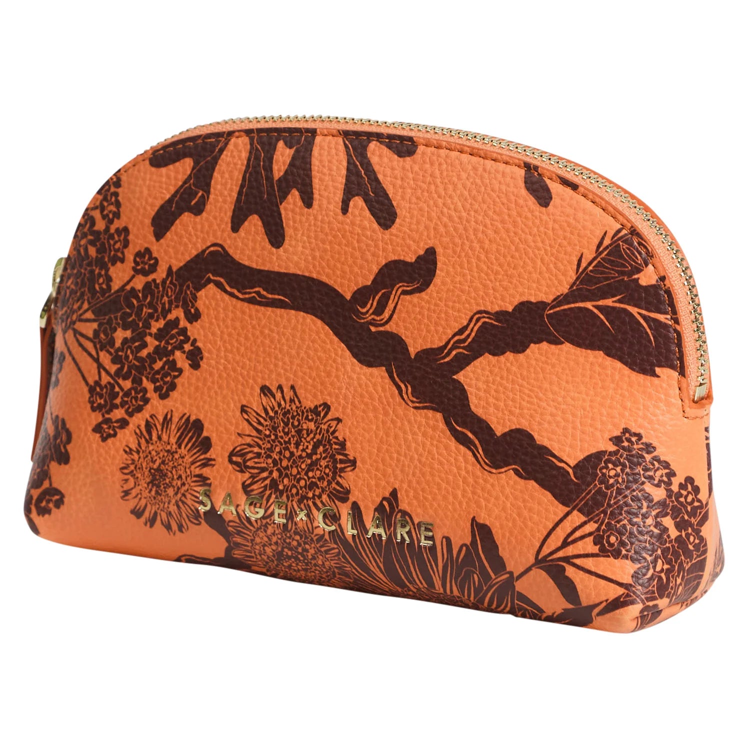 Delphine Cosmetic Pouch (Vivid Coral) by Sage & Clare