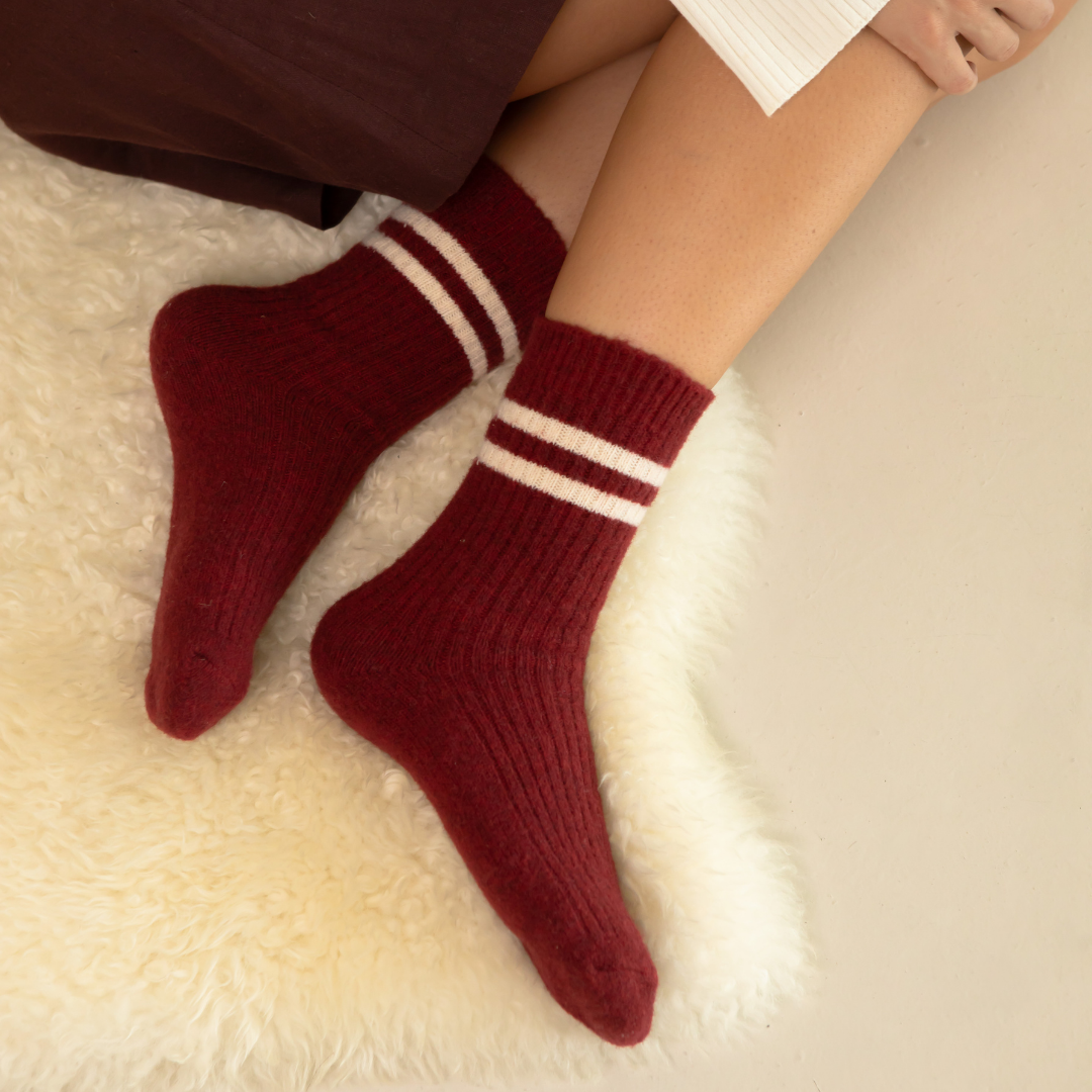 The Comfiest Socks by Bed & Butter - Cherry Cola