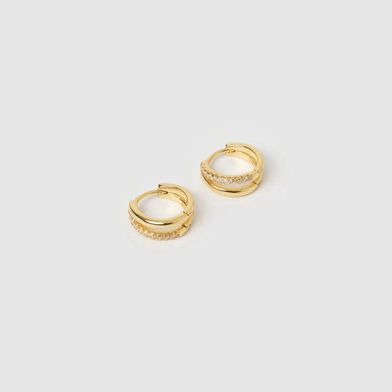 Winnie Gold Huggie Earrings by Arms of Eve