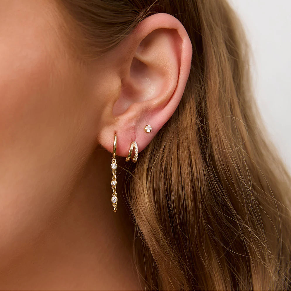 Winnie Gold Huggie Earrings by Arms of Eve