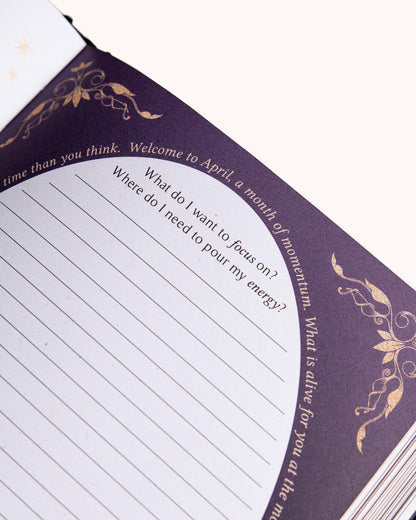 2026 Year of Growth Diary by Dreamy Moons - Rich Burgundy