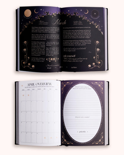 2026 Year of Growth Diary by Dreamy Moons - Rich Burgundy