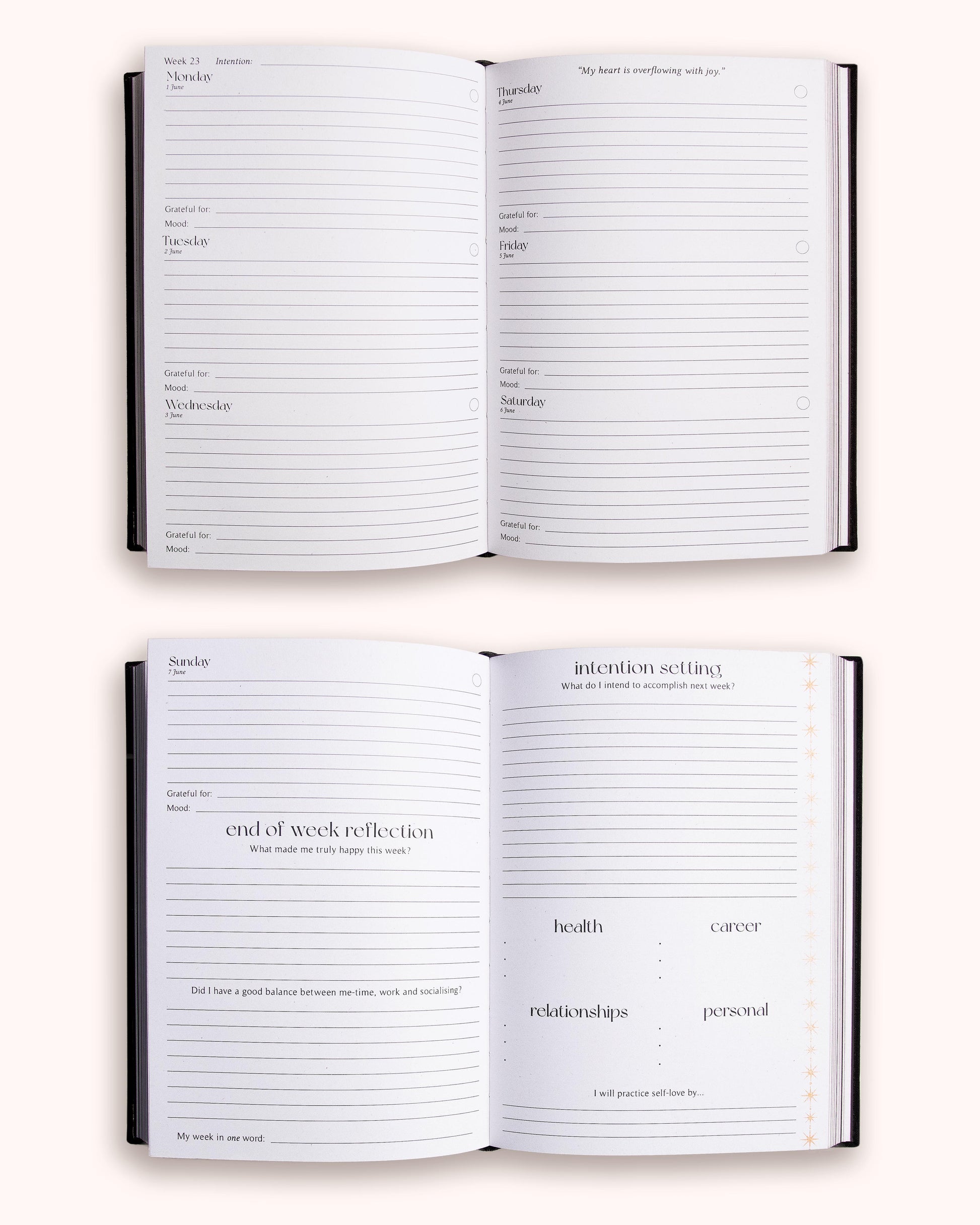 2026 Year of Growth Diary by Dreamy Moons - Rich Burgundy