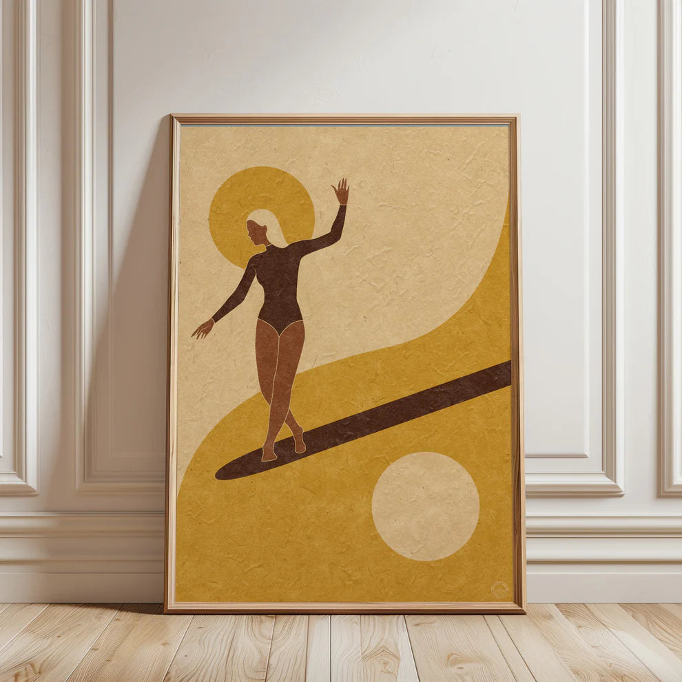 Yin Yang Surfer - Vintage Print by Harley & J