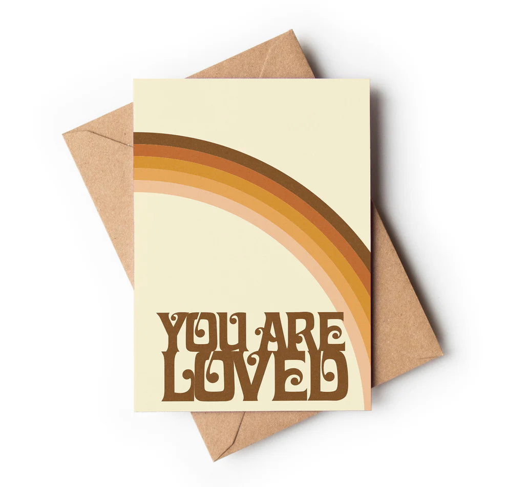 You are Loved - Vintage Retro Style Greeting Card
