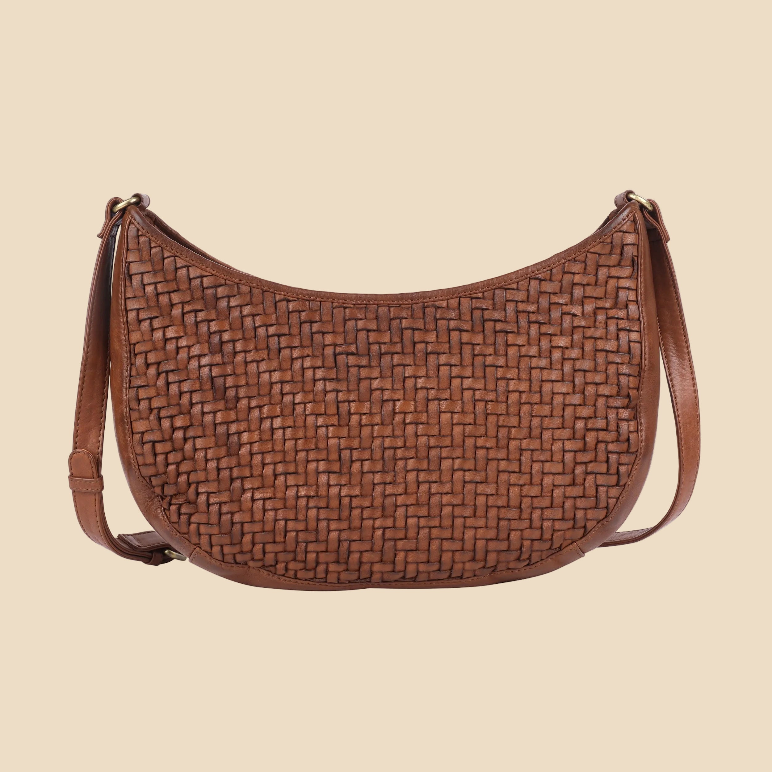 Ballarat Woven Leather Bag - Oak