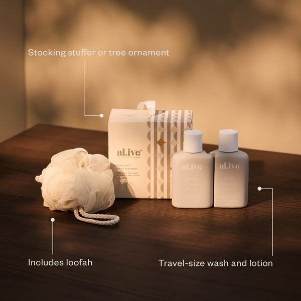Alive Body Travel Ornament (Mini Hand & Body Wash & Lotion Gift Set)