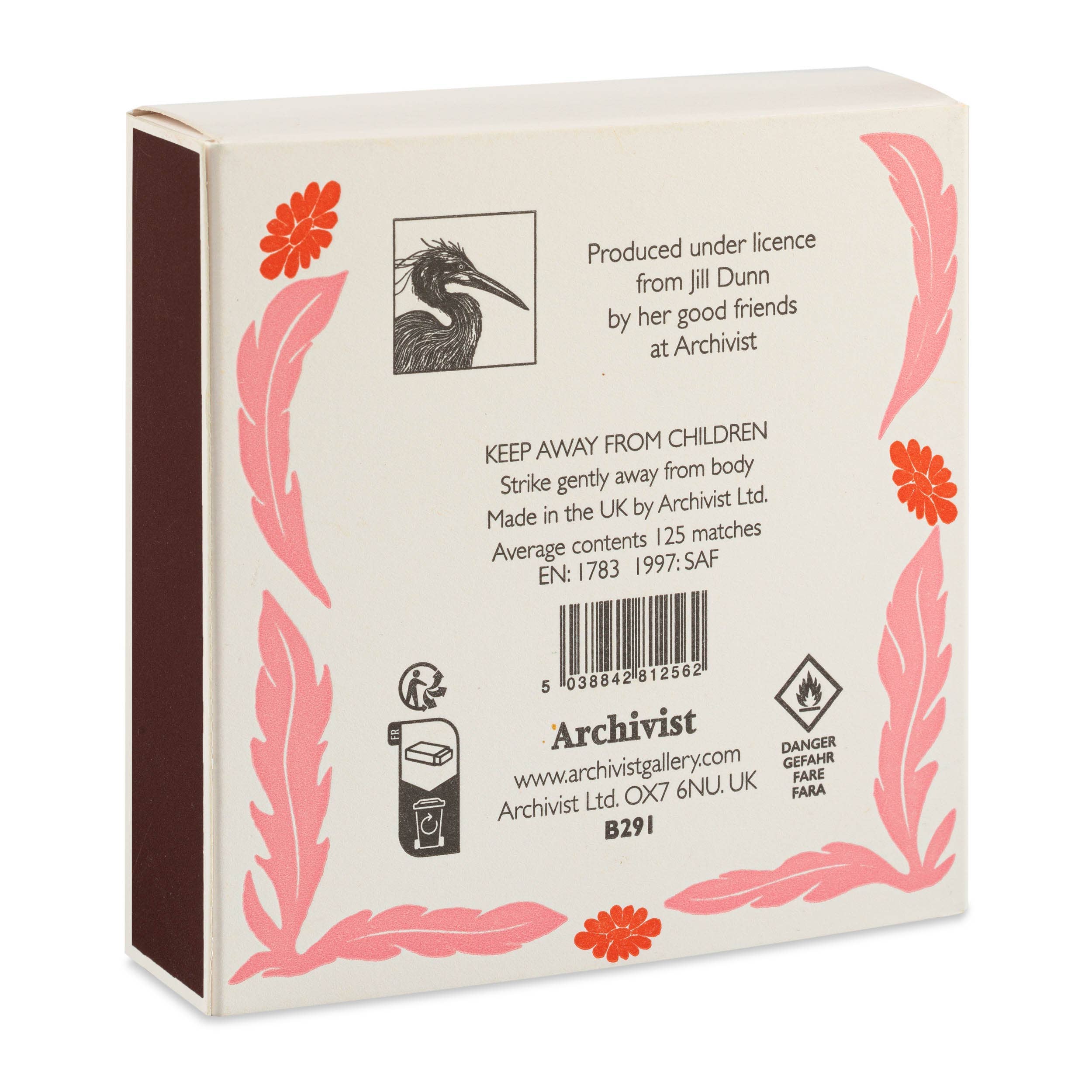 Botanical Heart Safety Matches by Archivist Gallery