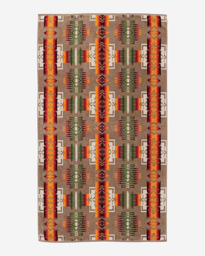 Chief Joseph Khaki Beach Towel by Pendleton