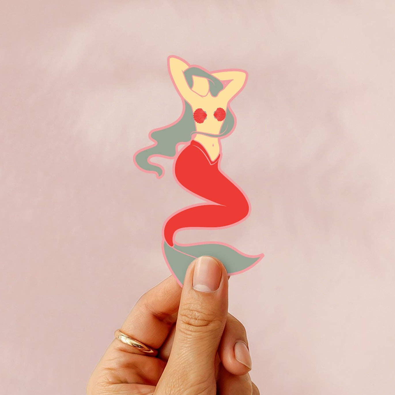 Mermaid Pink Dream Vinyl Sticker