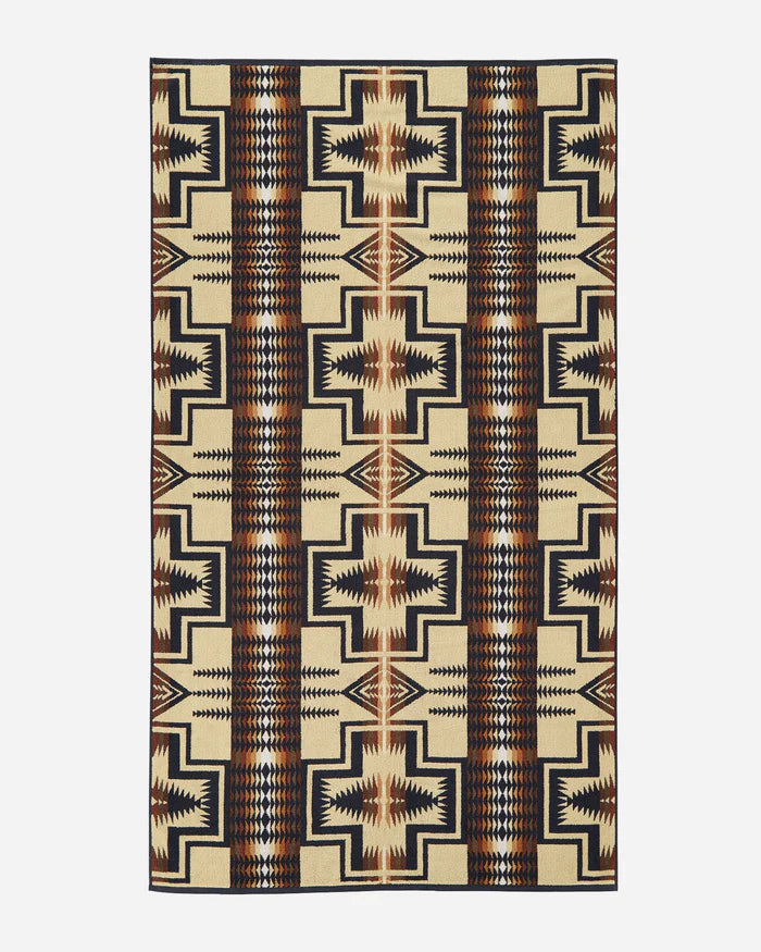 Harding Oxford - Retro Brown Towel by Pendelton Woolen Mills