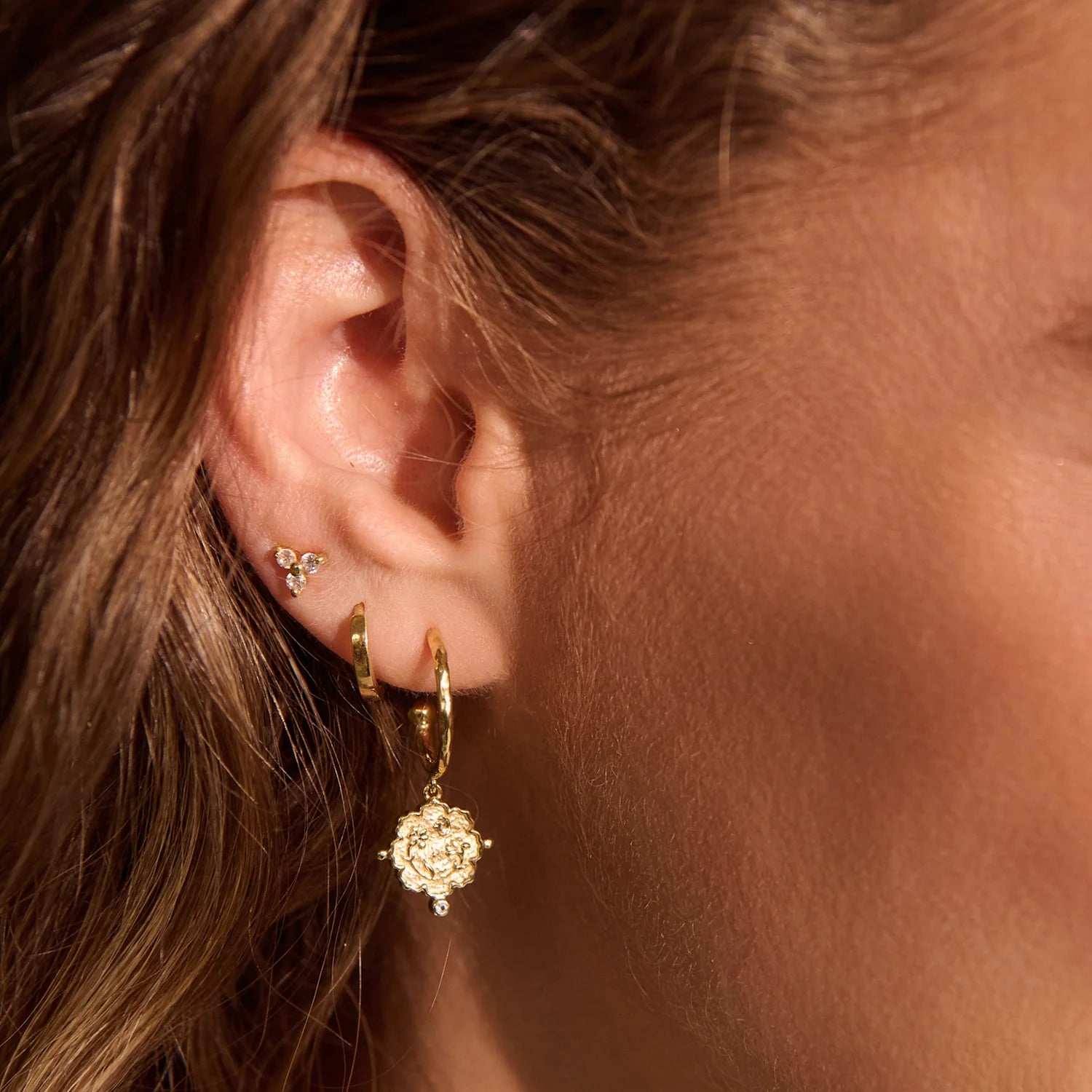 Loved Always Hoop Earring (Gold or Silver) by Murkani