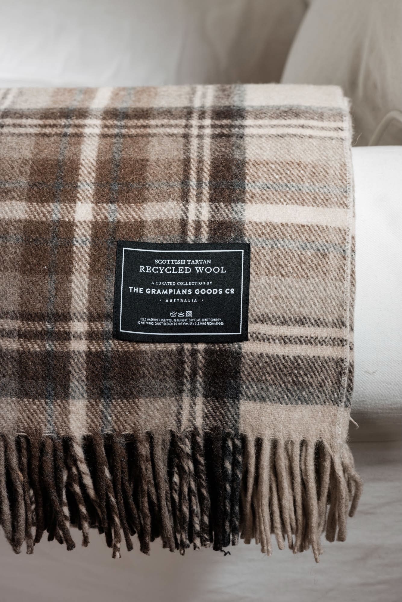 Recycled Wool Scottish Tartan Blanket - The Grampians Goods Co